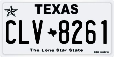 TX license plate CLV8261