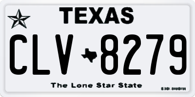 TX license plate CLV8279