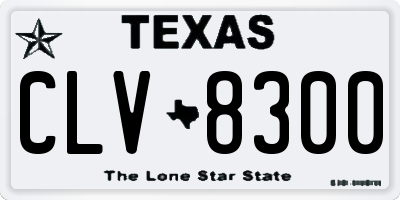 TX license plate CLV8300