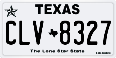 TX license plate CLV8327