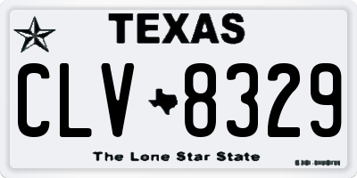 TX license plate CLV8329