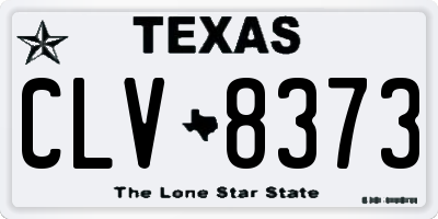 TX license plate CLV8373