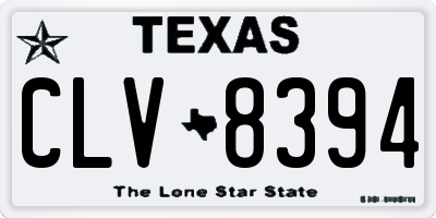 TX license plate CLV8394