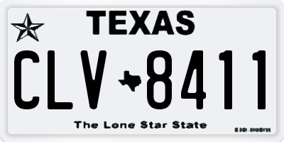 TX license plate CLV8411