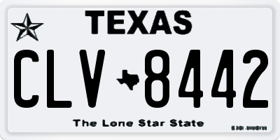 TX license plate CLV8442