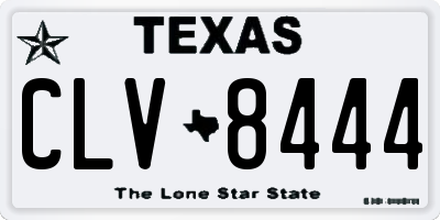 TX license plate CLV8444