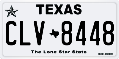 TX license plate CLV8448