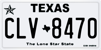 TX license plate CLV8470