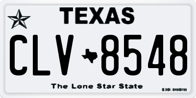 TX license plate CLV8548