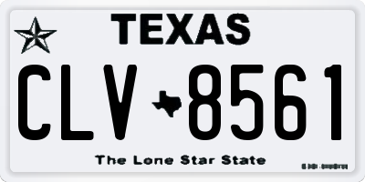 TX license plate CLV8561