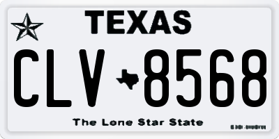 TX license plate CLV8568