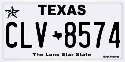 TX license plate CLV8574
