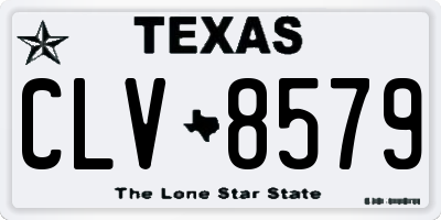 TX license plate CLV8579