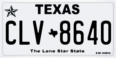 TX license plate CLV8640