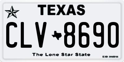 TX license plate CLV8690