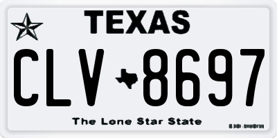 TX license plate CLV8697