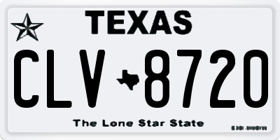 TX license plate CLV8720