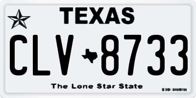 TX license plate CLV8733