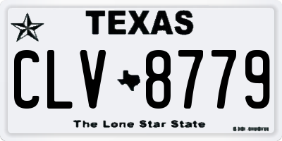TX license plate CLV8779