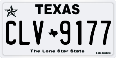 TX license plate CLV9177