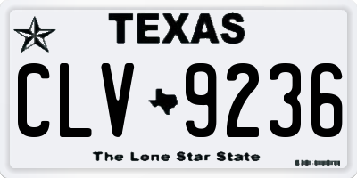 TX license plate CLV9236