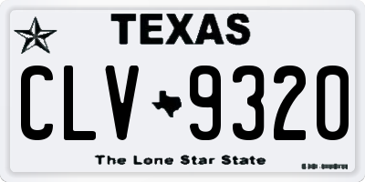 TX license plate CLV9320