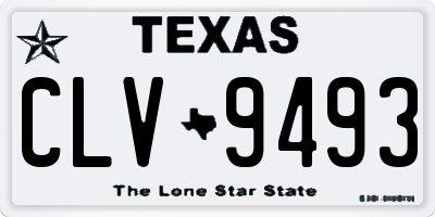 TX license plate CLV9493