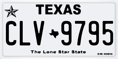 TX license plate CLV9795