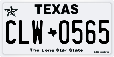 TX license plate CLW0565