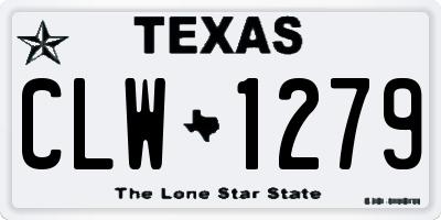 TX license plate CLW1279
