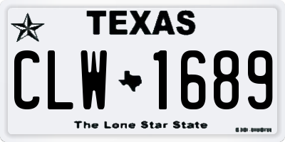 TX license plate CLW1689
