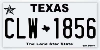 TX license plate CLW1856