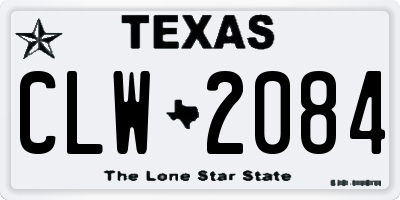 TX license plate CLW2084