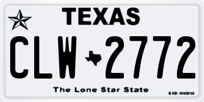 TX license plate CLW2772