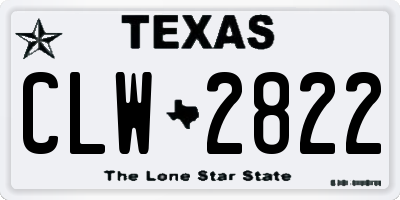 TX license plate CLW2822