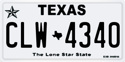 TX license plate CLW4340