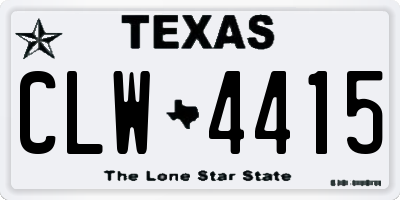 TX license plate CLW4415
