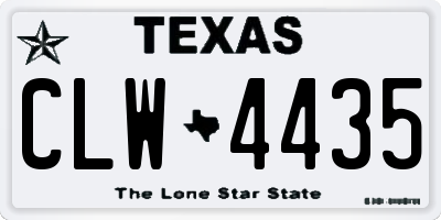 TX license plate CLW4435