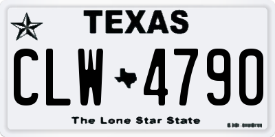 TX license plate CLW4790