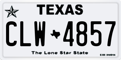 TX license plate CLW4857