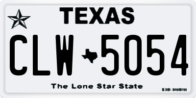 TX license plate CLW5054