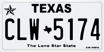 TX license plate CLW5174