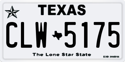 TX license plate CLW5175