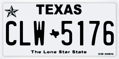 TX license plate CLW5176