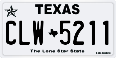 TX license plate CLW5211