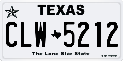 TX license plate CLW5212