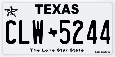 TX license plate CLW5244