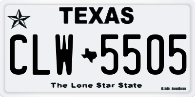 TX license plate CLW5505