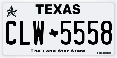 TX license plate CLW5558