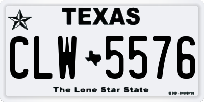 TX license plate CLW5576